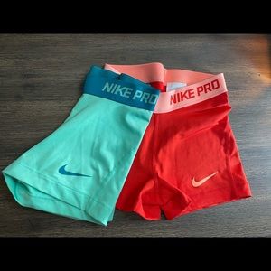 Nike Pros both a size XS